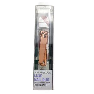 Japonesque Pro Luxe Duo Rose Gold Nail Clippers and Nail File Set, Brand New